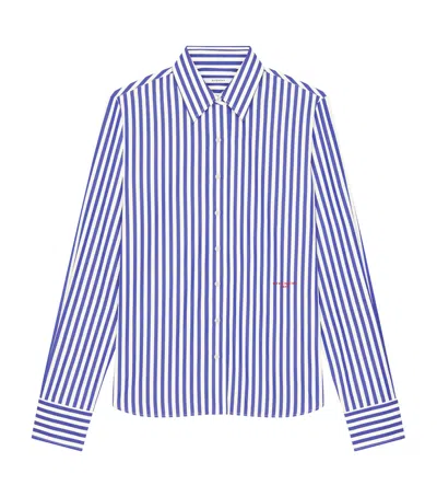 Givenchy Cotton Stripe Shirt In Blue