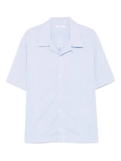 GIVENCHY GIVENCHY COTTON STRIPED SHIRT WITH STAMP PRINT CLOTHING