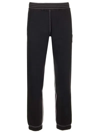 Givenchy Black Jogger Pants With 4g Embroidery In Cotton Man In Multicolor