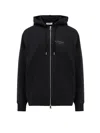 Givenchy Logo Print Zip-up Sweatshirt In Black
