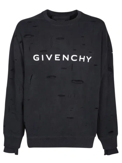 Givenchy Cotton Sweatshirt In Black