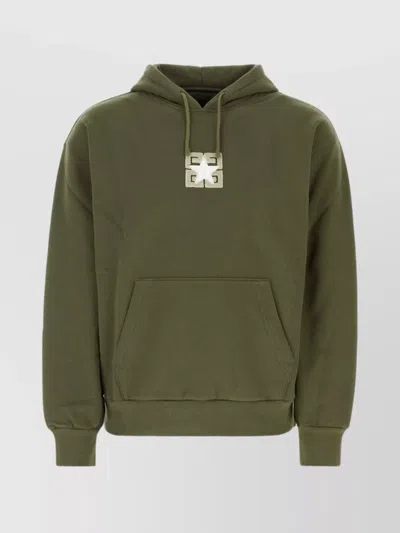 Givenchy Army Green Cotton Sweatshirt In Olive Green