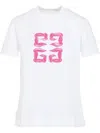 Givenchy 4g Slim Fit T-shirt In Cotton In 白色