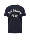Givenchy Relaxed Fit Black Cotton T-shirt With Bold Logo Print In Black