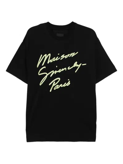 Givenchy Men Embroidered T-shirt In Black