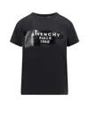 Givenchy Crew-neck Short Sleeve Graphic Cotton T-shirt In Black