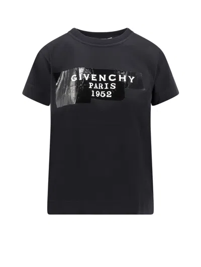 Givenchy Crew-neck Short Sleeve Graphic Cotton T-shirt In Blue