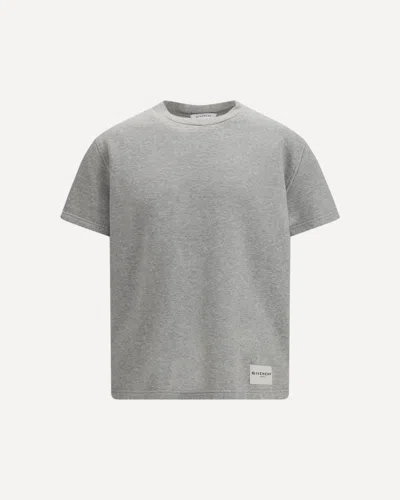 Givenchy Logo Cotton T-shirt In Gray