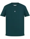Givenchy Men Green Crewneck T-shirt With 4g Logo On The Front In Cotton Man In Green