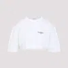 Givenchy Cropped Fit T-shirt In Cotton With Stamp Print Clothing In White