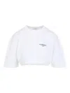 Givenchy Cropped Fit T-shirt In Cotton With Stamp Print Clothing In White