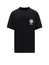 GIVENCHY COTTON T-SHIRT WITH EMBROIDERED CREST LOGO