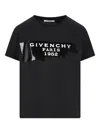 Givenchy Cotton T-shirt With Tape Print Clothing In Black