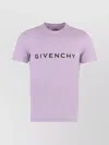 Givenchy Cotton T-shirt With Logo And Crew Neck In Pink