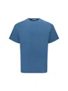 Givenchy Men Cotton T-shirt With Logo Patch In Blue
