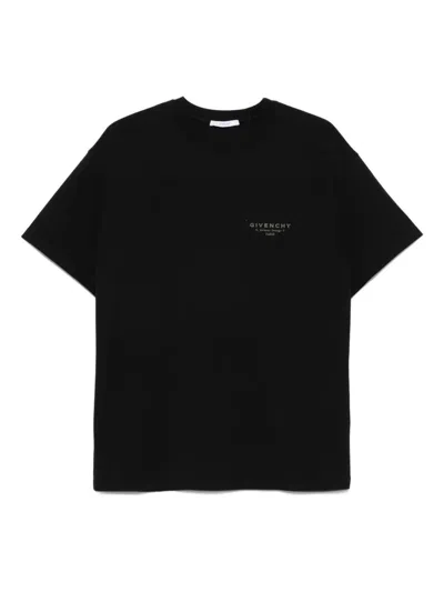 Givenchy Cotton T-shirt With Paris Print Clothing In Black