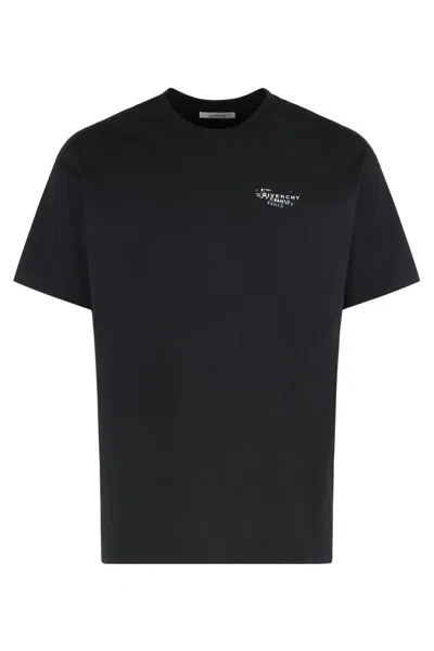 Givenchy Cotton T-shirt With Print In Black