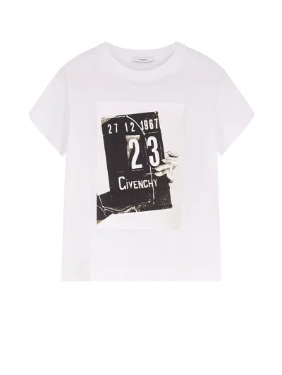 Givenchy Cotton T-shirt With Print On The Front In White