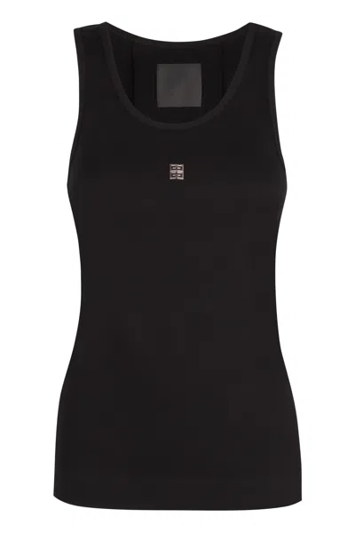 Givenchy Cotton Tank Top In Black
