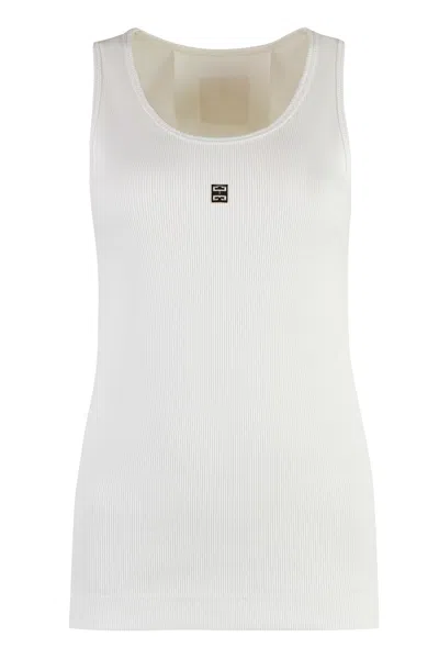 Givenchy 4g Embroidered Rib In White