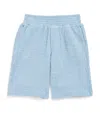 Givenchy Cotton Textured Logo Shorts In Blue