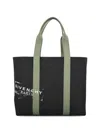 Givenchy Cotton Shoulder Bag Rectangular Shape Handles In Black