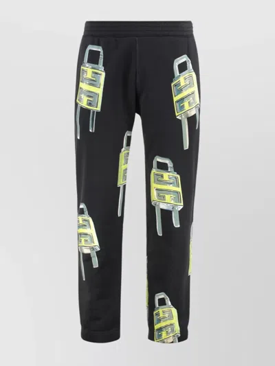 Givenchy Cotton Track-pants Featuring Graphic Print In Black