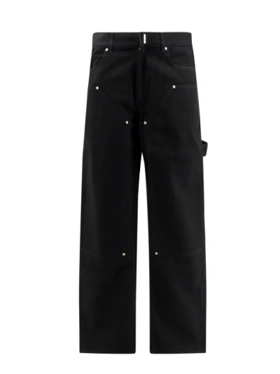 Givenchy Cotton Trouser With Metal 4g Details In Black