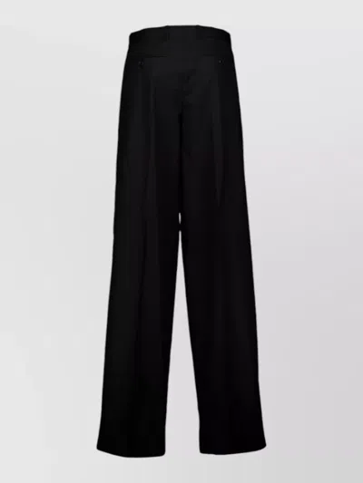 Givenchy Cotton Trousers Belt Loops Back Pockets In Black