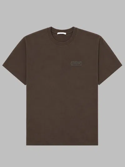Givenchy Logo-embroidered Cotton T-shirt In Brown