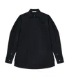 Givenchy Cotton Turned Up-sleeve Cocoon Shirt In Black