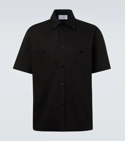 Givenchy Cotton Twill Bowling Shirt In Black