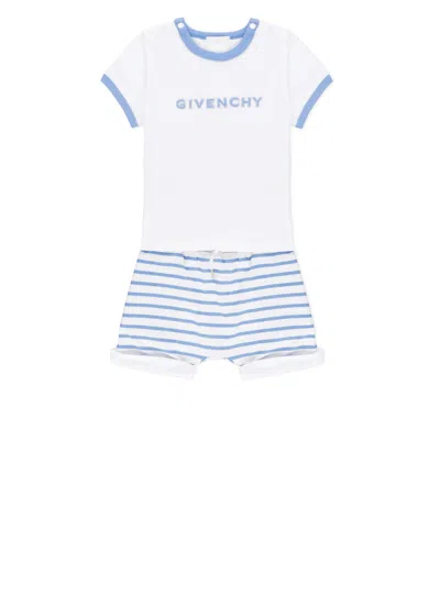 Givenchy Babies' Cotton Two-piece Set In Blue