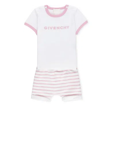 Givenchy Babies' Cotton Two-piece Set In Pink