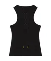 Givenchy Slim Fit Tank Top In Cotton With Laces And 4g Detail In Black