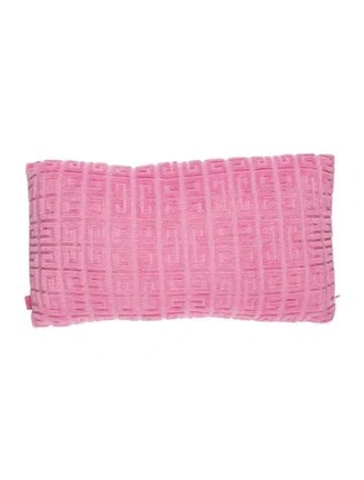 Pre-owned Givenchy Cotton-blend Monogram Throw Pillow In Pink