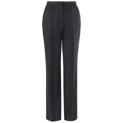 Pre-owned Givenchy Couture A/w 1998 Alexander Mcqueen Black Straight Leg Trouser Pants