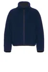Givenchy Blouson Jacket In Fleece With Couture Stitching In Blue