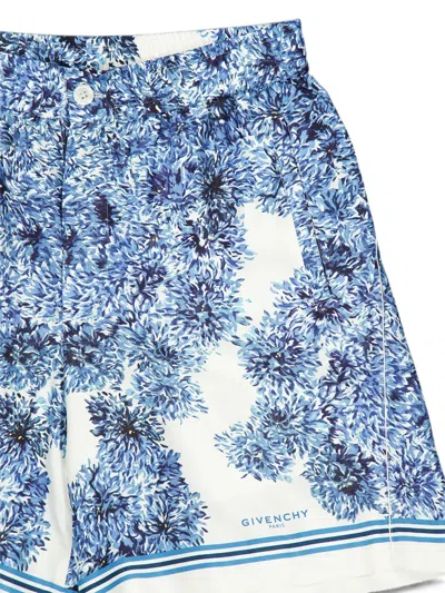 Givenchy Blue Floral Shorts
