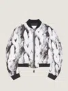 Givenchy Couture Seam Bomber In Hair Print Taffeta In Multi
