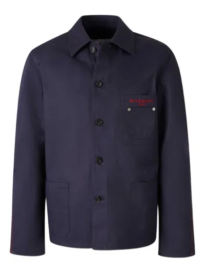 GIVENCHY COUTURE SEAM BUTTON-UP OVERSHIRT