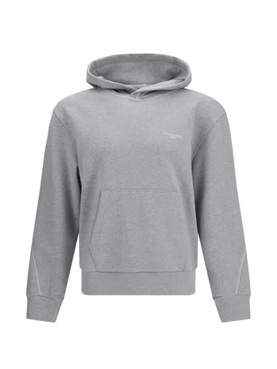Givenchy Couture Seam Contrasted Stitch Hoodie In Gray