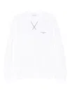 Givenchy White Couture Seam Sweatshirt With Embroidered Logo In White