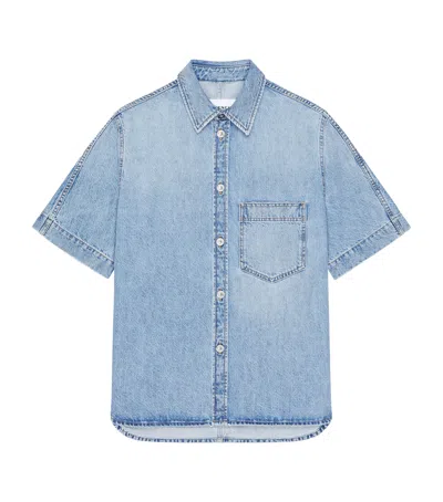 Givenchy Couture Seam Denim Shirt In Blue
