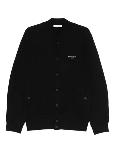 GIVENCHY GIVENCHY COUTURE SEAM FLEECE CARDIGAN WITH EMBROIDERY CLOTHING