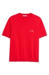 Givenchy Couture Seam Grosgrain Logo Patch T-shirt In Red