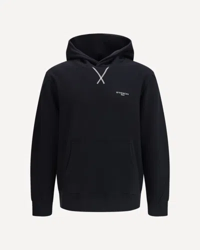 Givenchy Couture Seam Fleece Hoodie With Paris Embroidery Clothing In Black