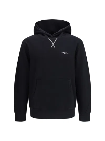 Givenchy Couture Seam Fleece Hoodie With Paris Embroidery Clothing In Black