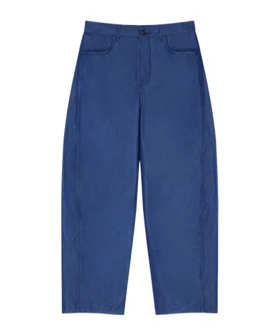 Givenchy Couture Seam Indigo Blue Jeans With  Stamp Print