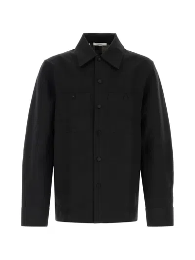 Givenchy Couture Seam Cotton Shirt Jacket Pockets In Black